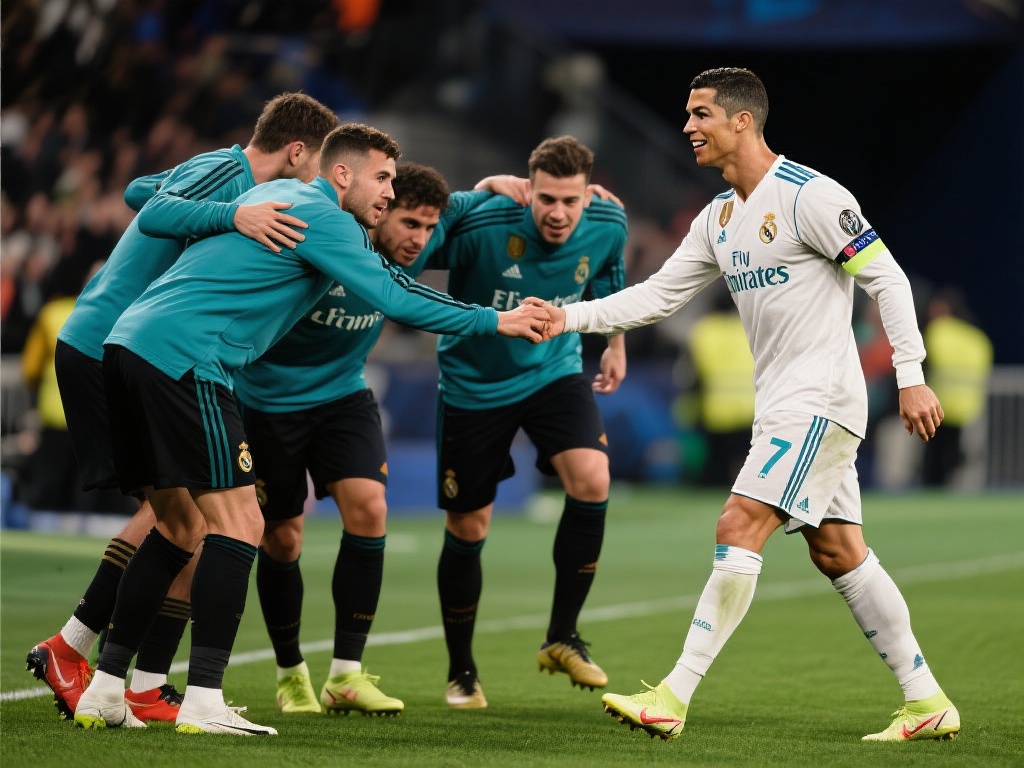 除了个人能力的提升，C罗始终关注团队的协